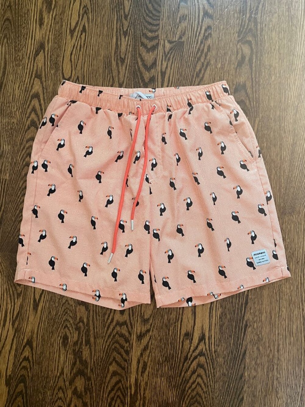 Mosmann Australia Tucan with Orange Zig Zags Swim Trunks
